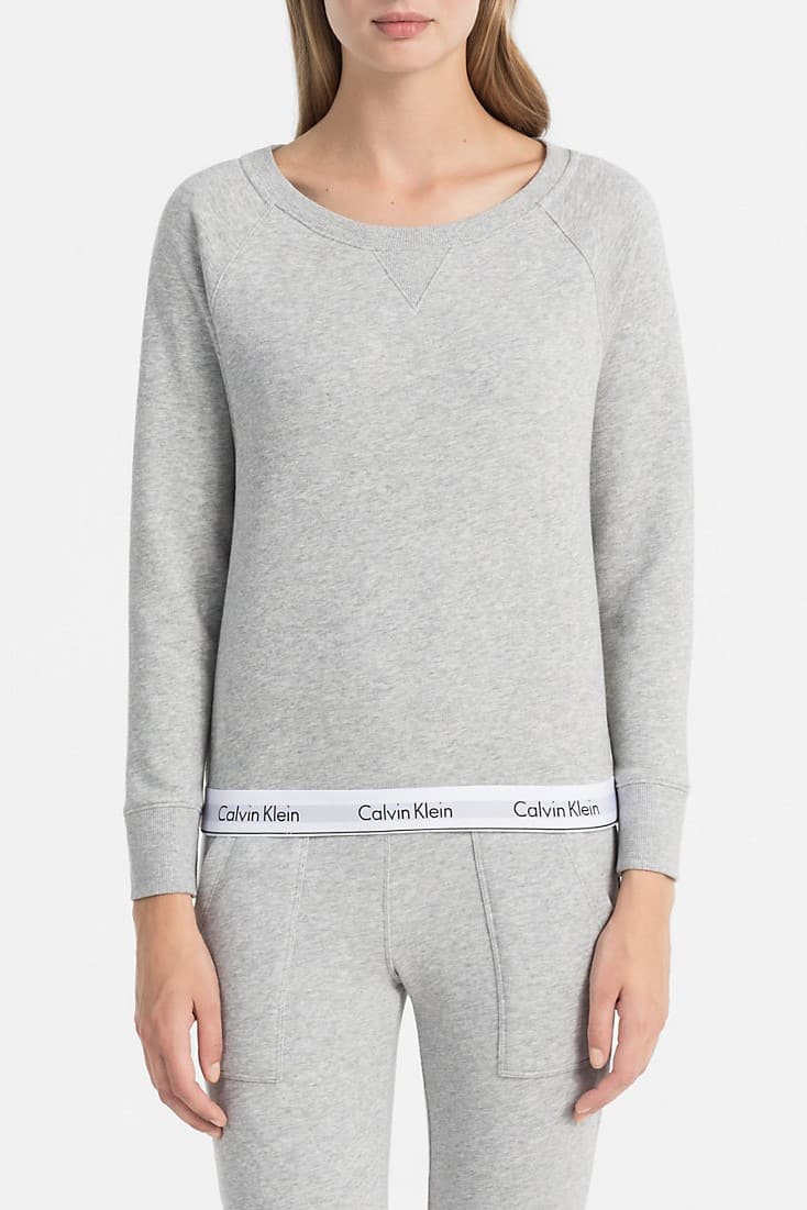 Calvin Klein šedá dámská mikina Top Sweatshirt