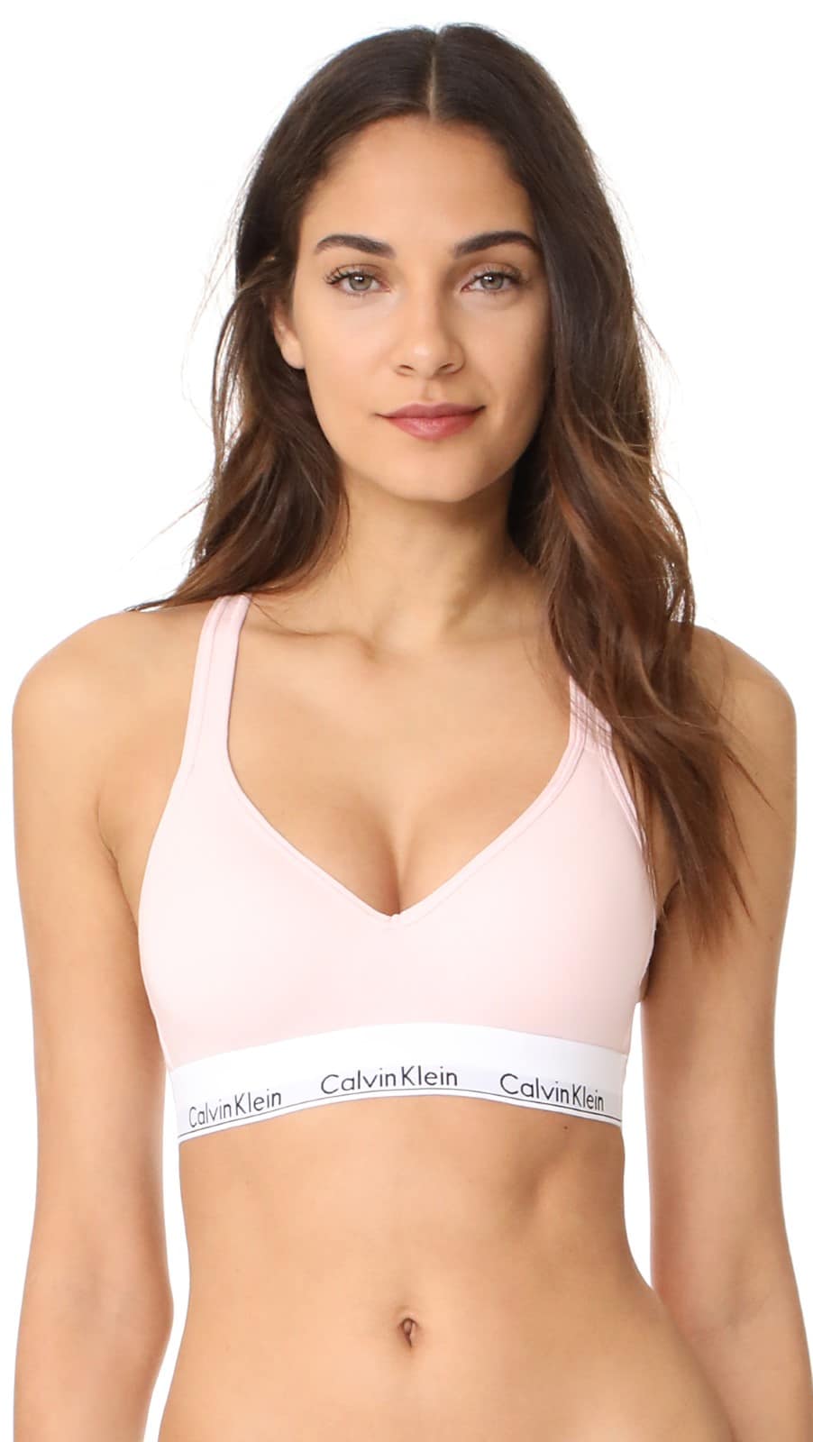 Calvin Klein světle růžová podprsenka Lightly Lined Bralette