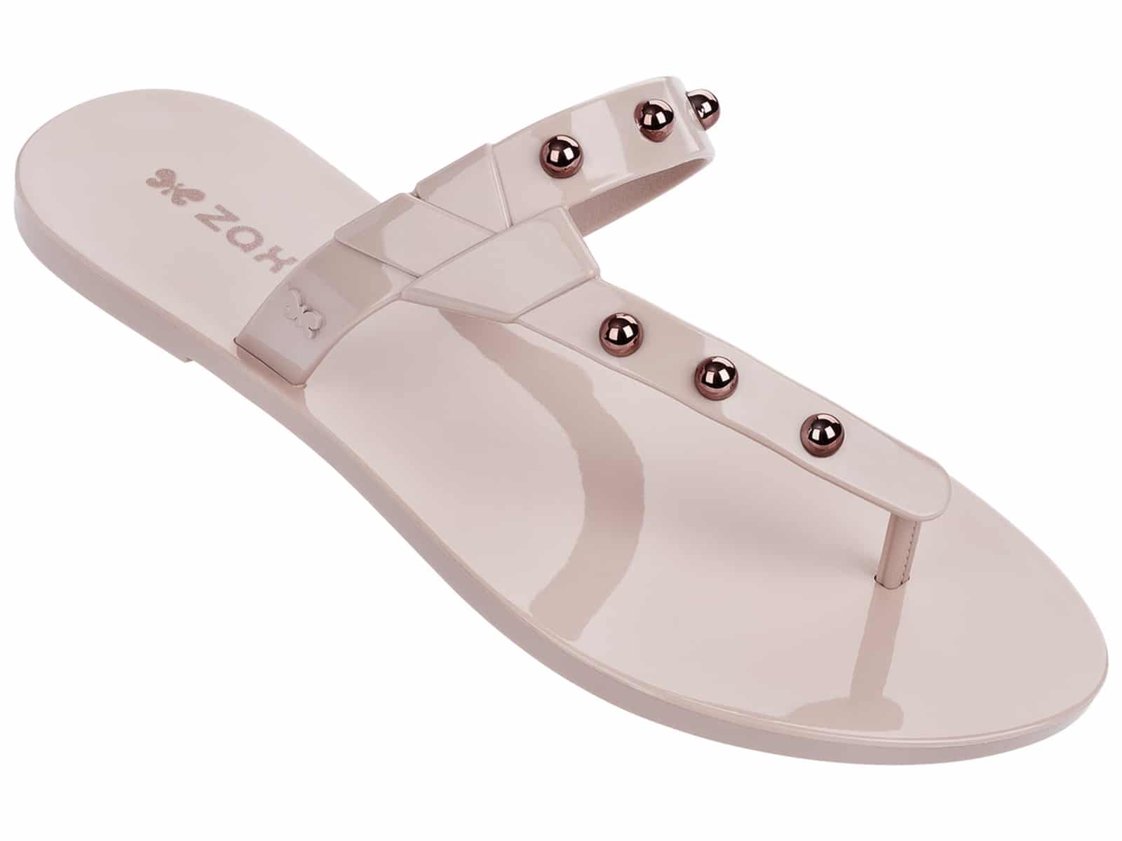 Zaxy pudrové žabky Spike Thong Nude