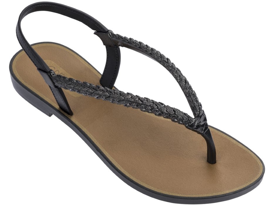 Grendha černé žabky Tropicalia Sandal Black/Brown