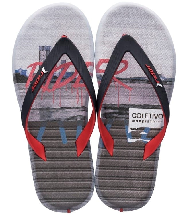 Rider barevné pánské žabky R1 Energy Ad Blue/Red/Grey