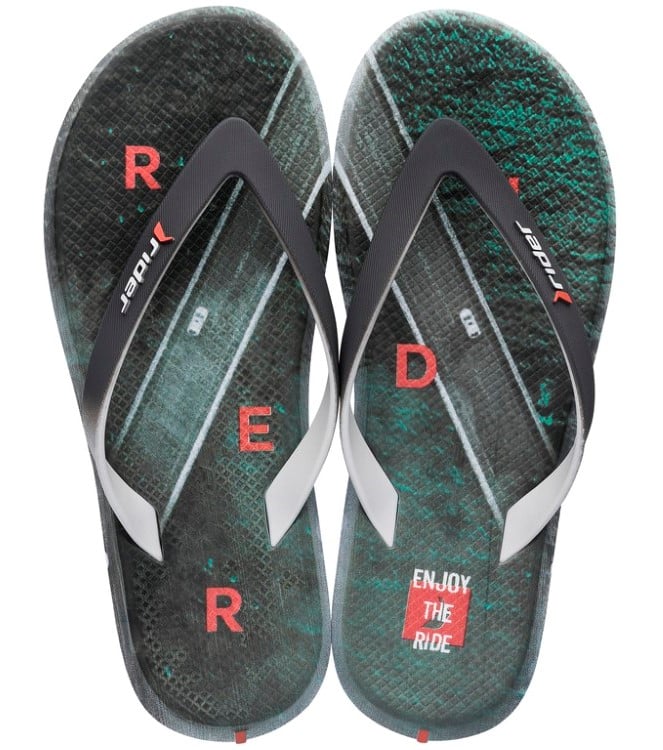 Rider barevné pánské žabky R1 Energy Ad Grey/Green/Orange