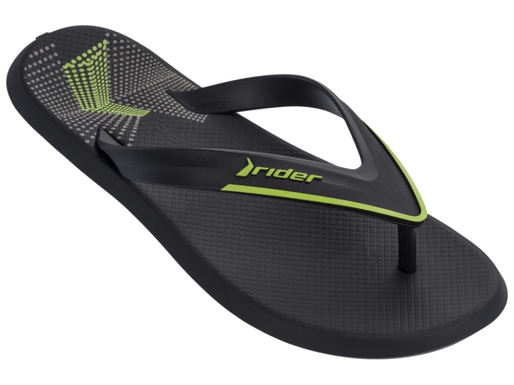 Rider černé pánské žabky R1 Ultra Ad Black/Green