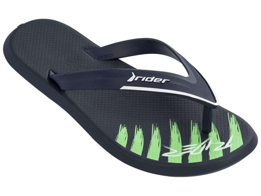 Rider tmavě modré pánské žabky R1 Ultra Ad Blue/White/Green