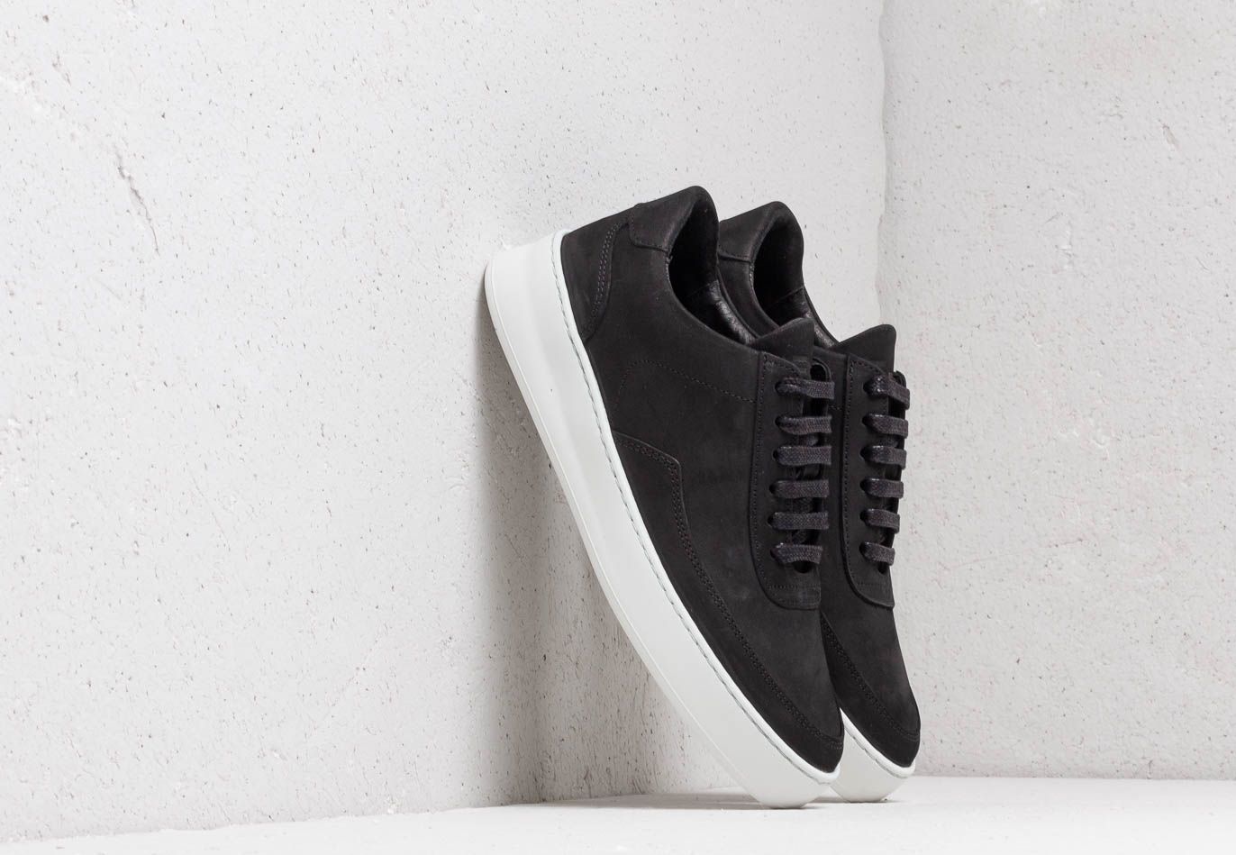 Filling Pieces Low Mondo Plain Nardo Nubuck Black
