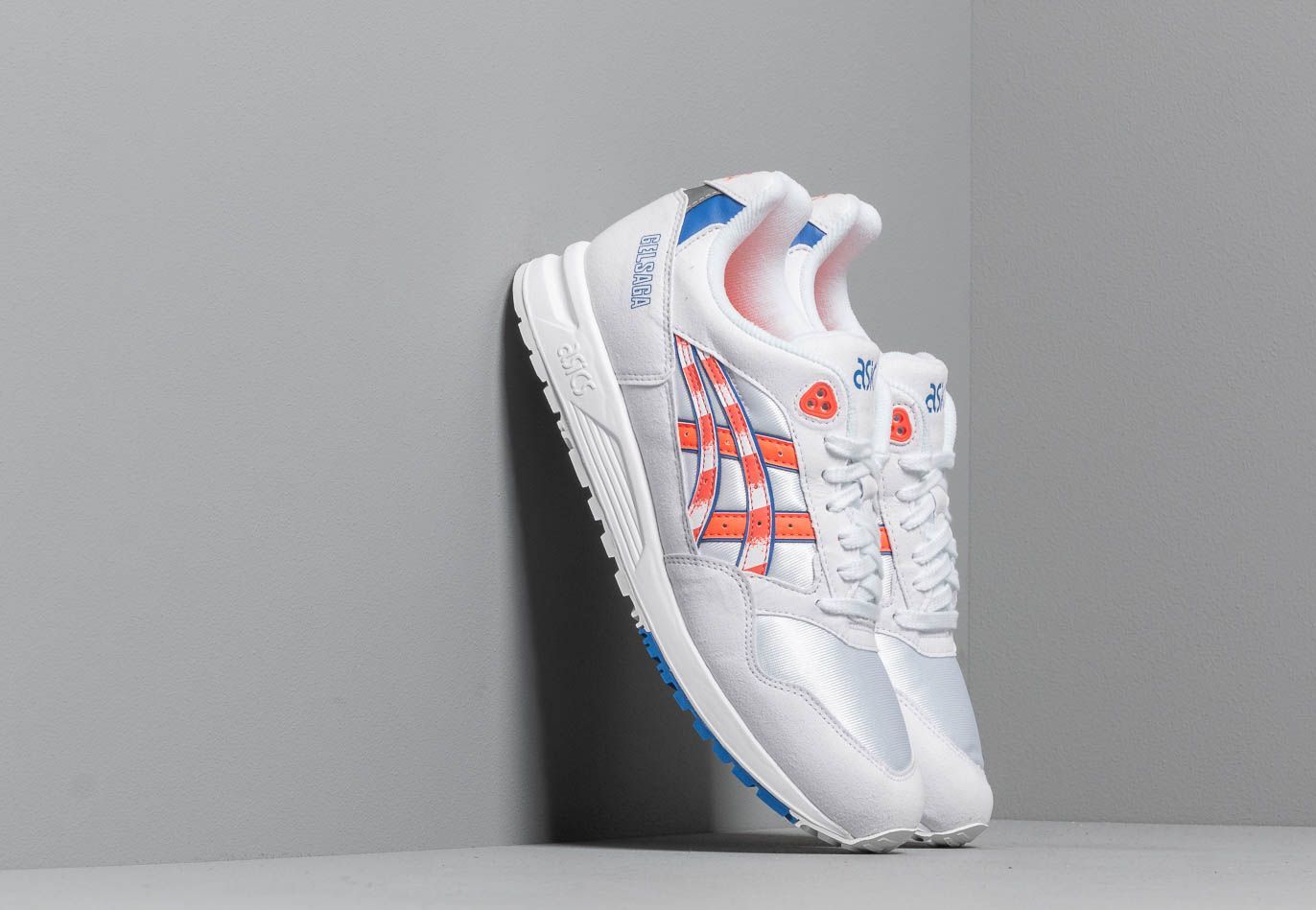 Asics Gelsaga White/ Flash Coral
