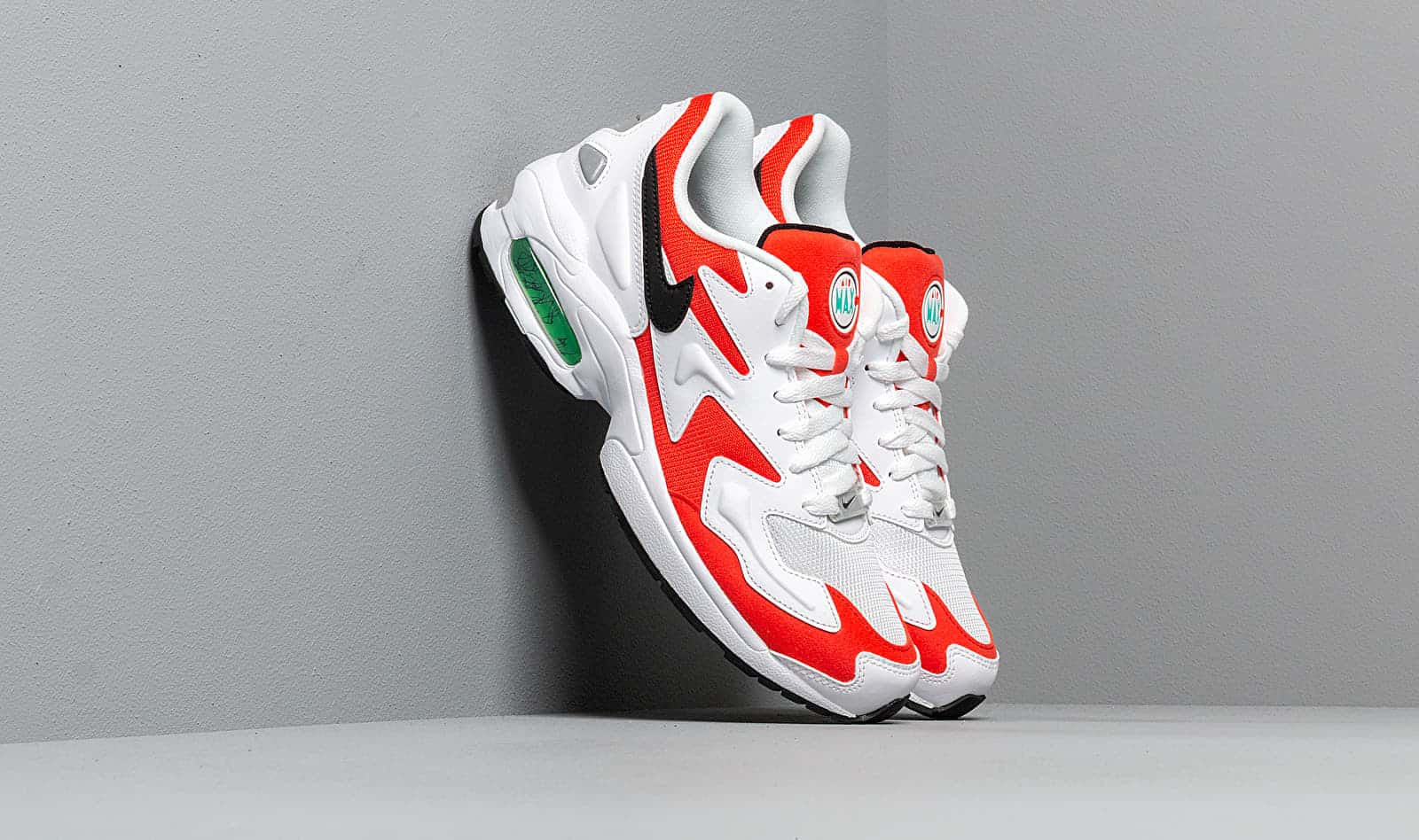 Nike Air Max2 Light White/ Black-Habanero Red-Cool Grey