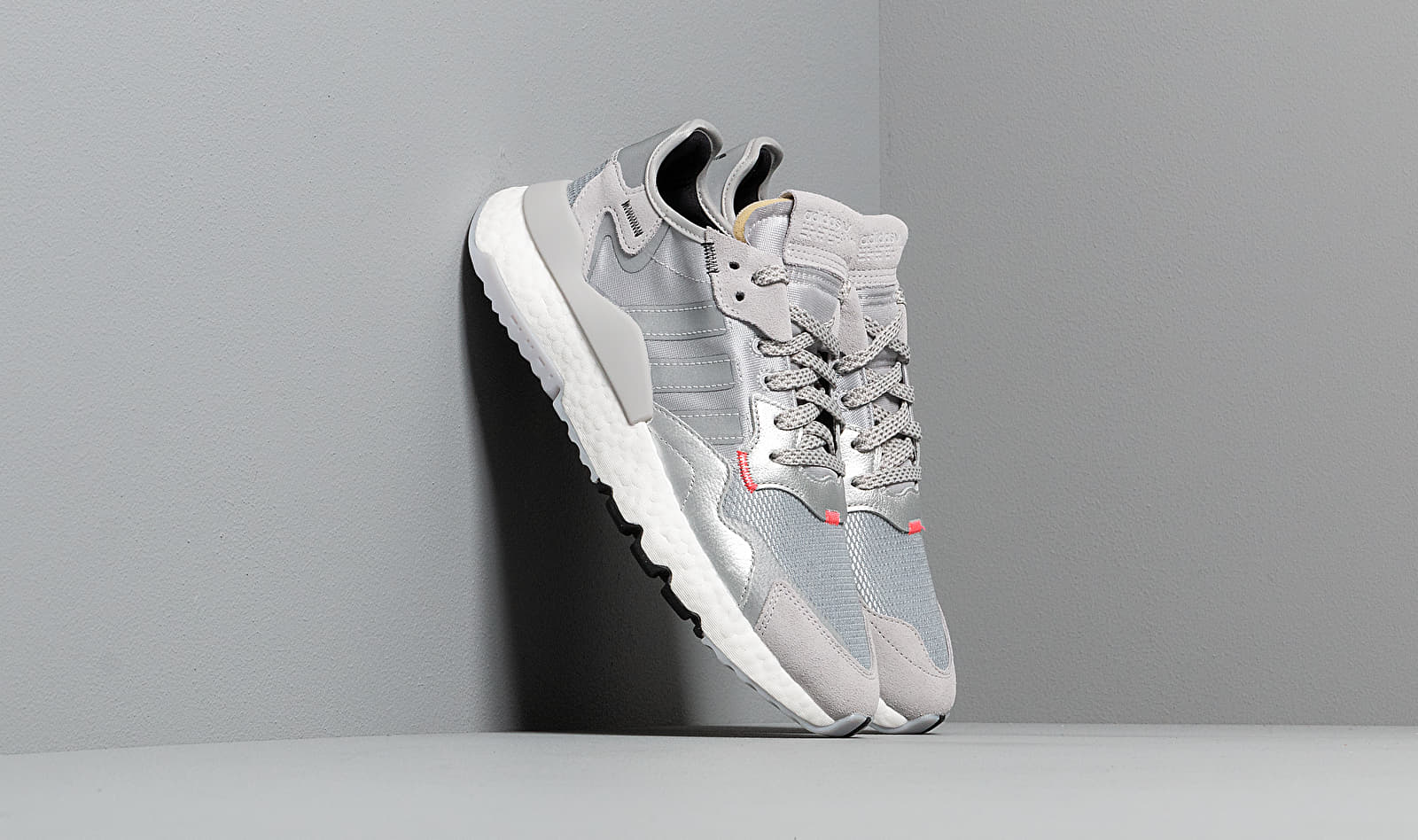 adidas Nite Jogger Silver Mate/ Light Solid Green/ Core Black