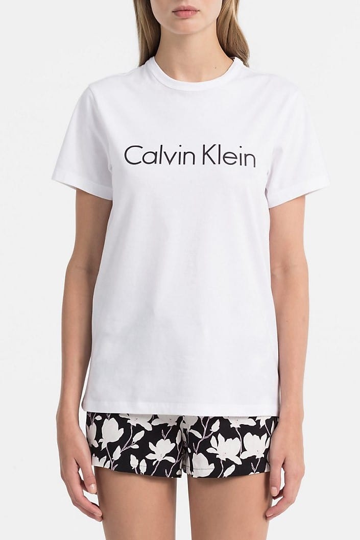 Calvin Klein bílé dámské tričko S/S Crew Neck