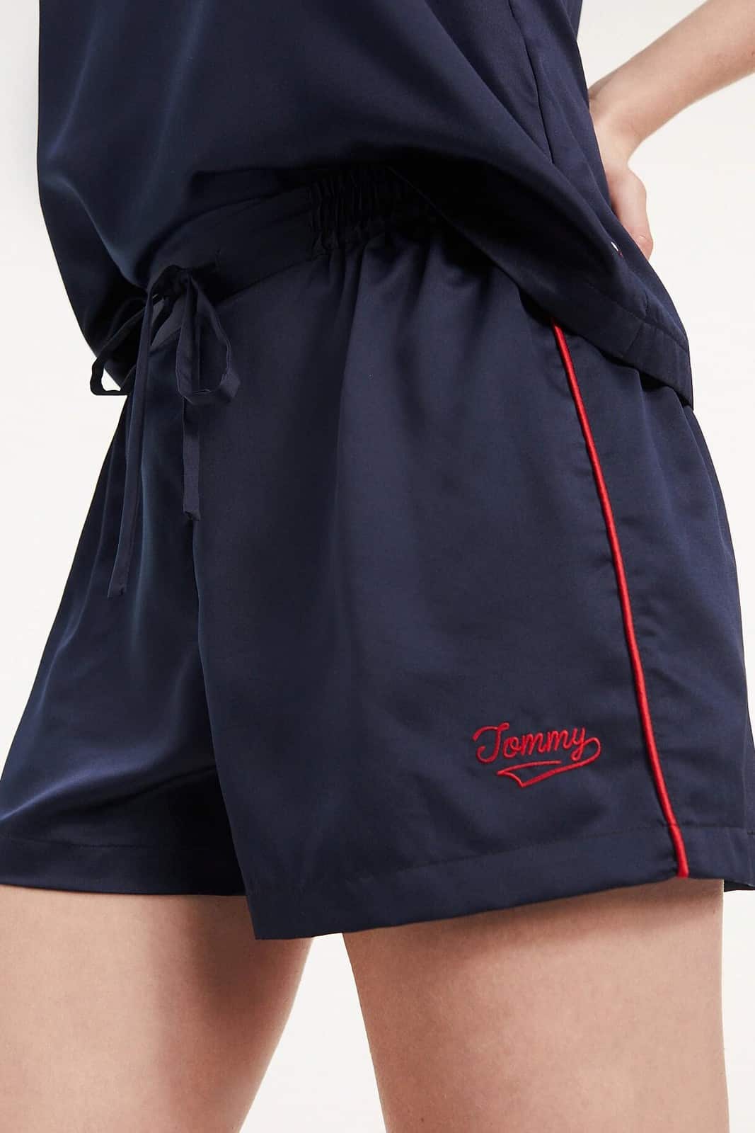 Tommy Hilfiger tmavě modré pyžamové kraťasy Short