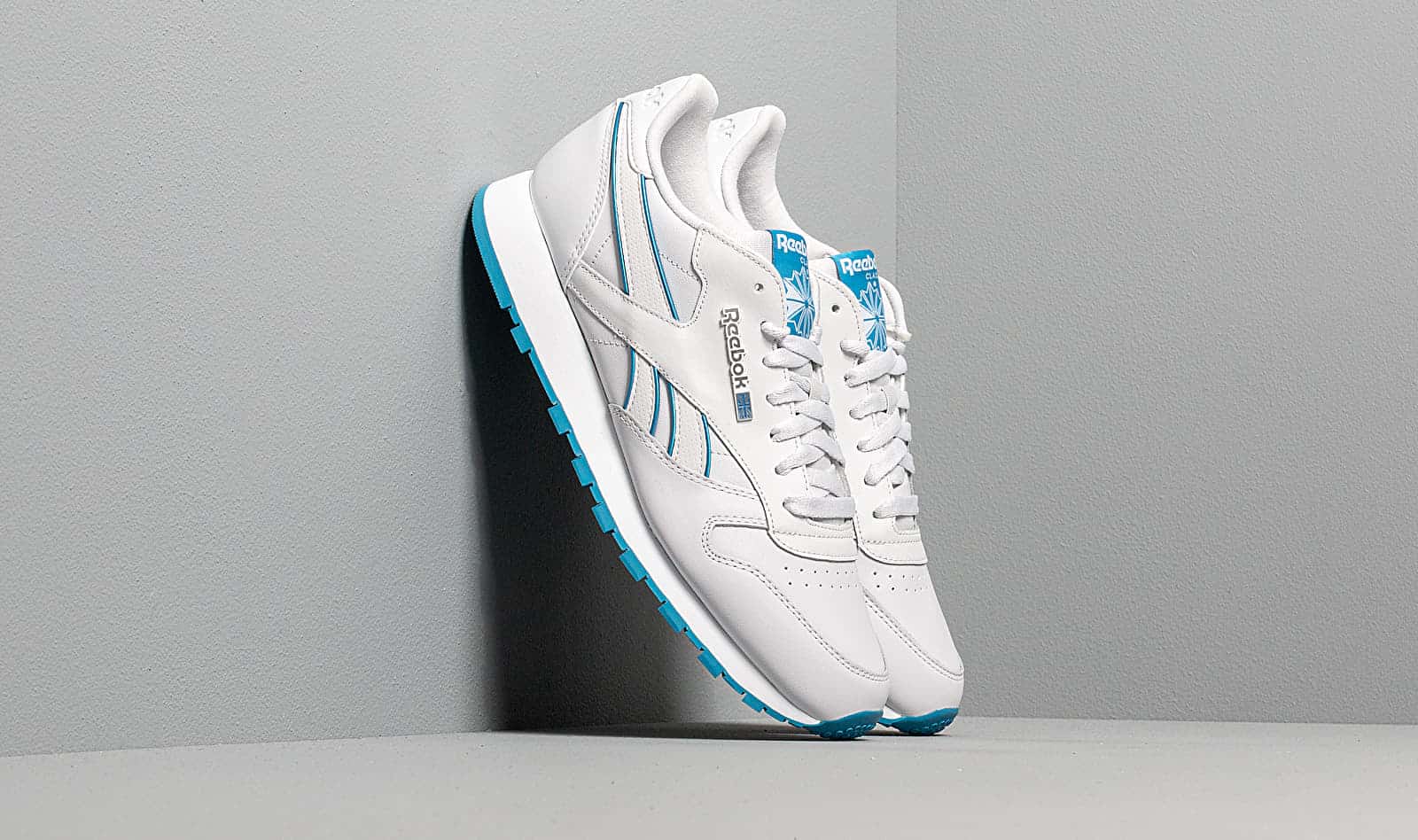 Reebok Cl Leather Mu Procelain/ Cyan/ White