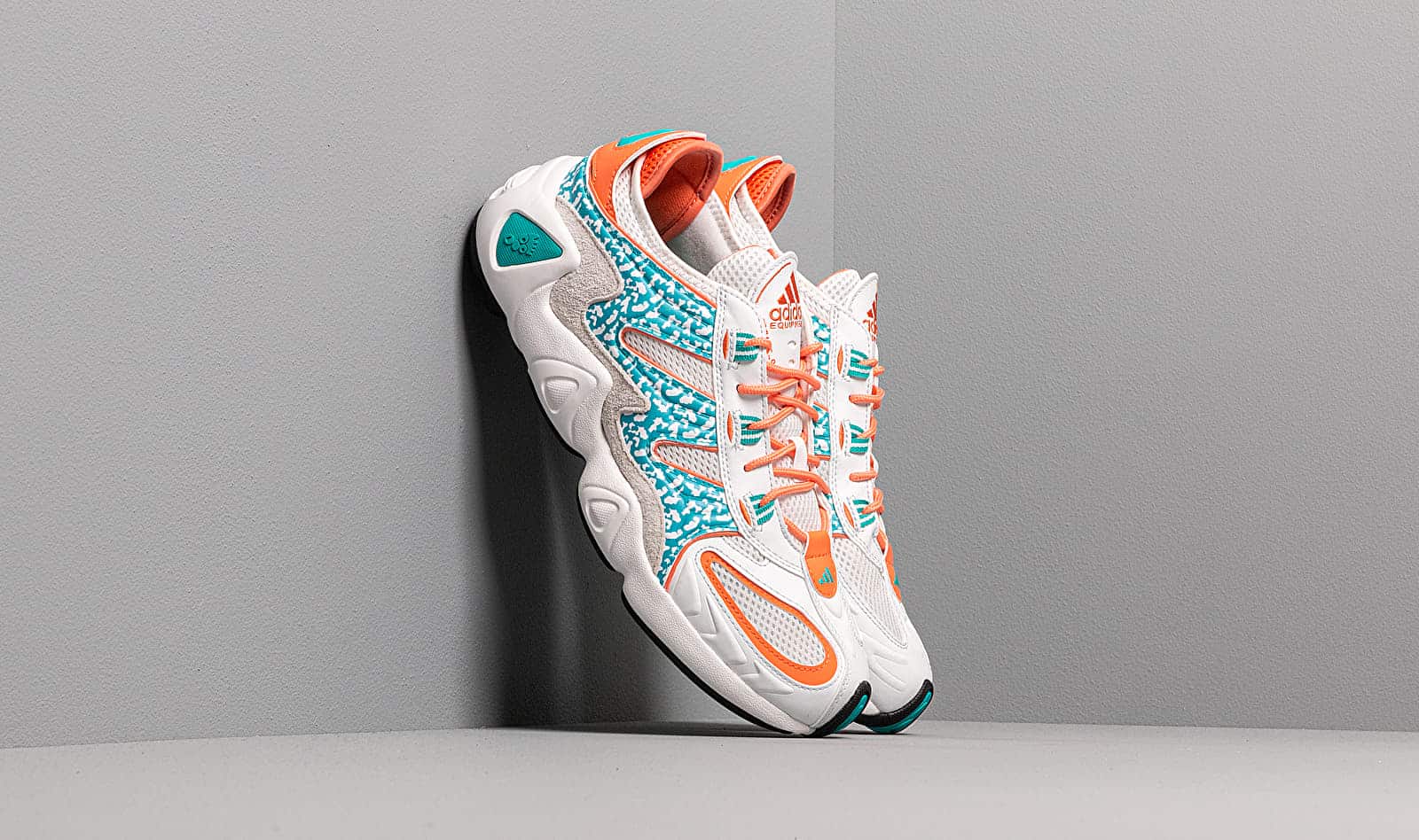 adidas FYW S-97 Crystal White/ Hi-Res Aqua/ Semi Core Orange