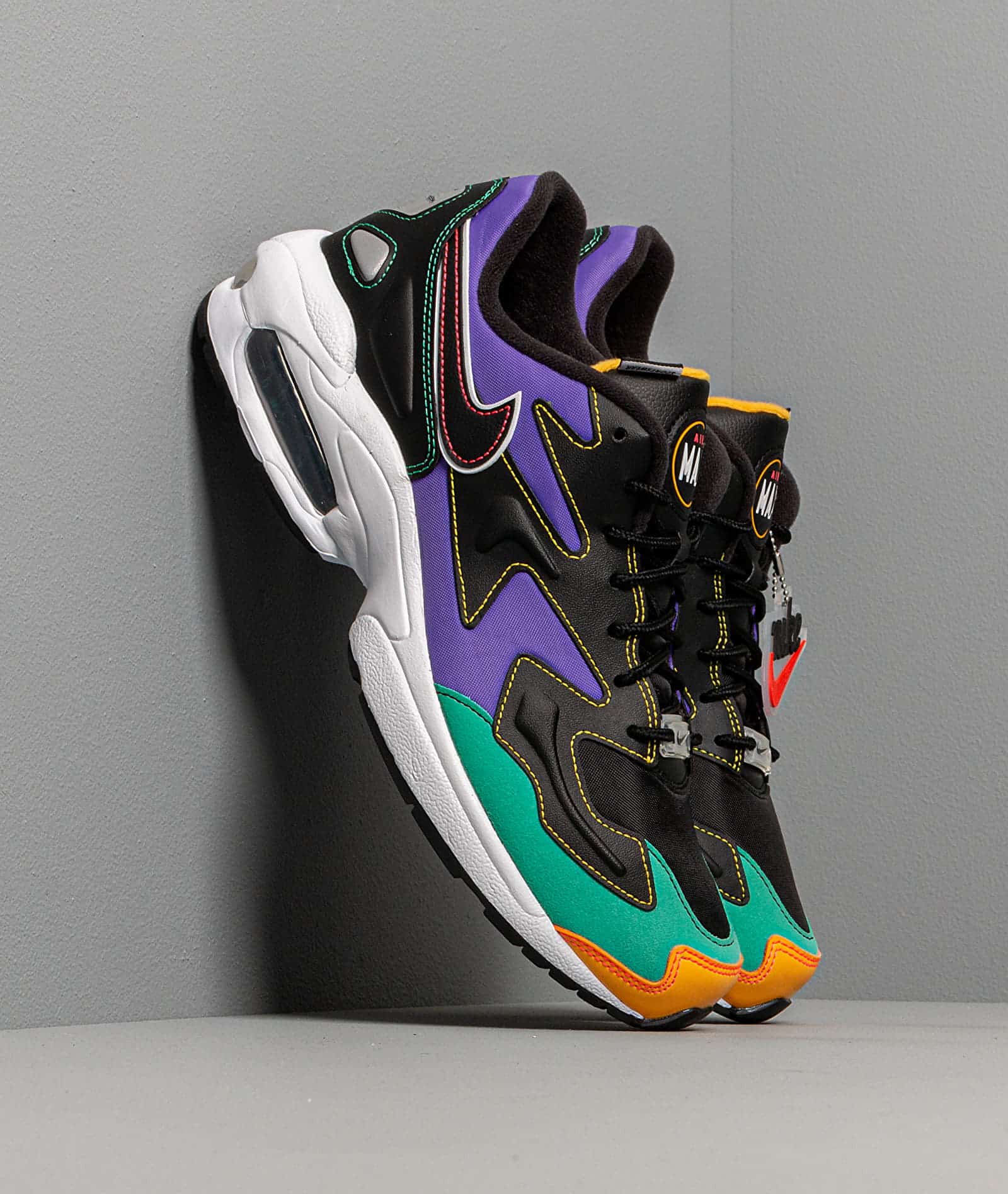 Nike Air Max2 Light Premium Black/ Flash Crimson-Kinetic Green