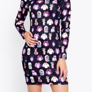 Culito from Spain černé šaty Eva Amaral se zvířátky