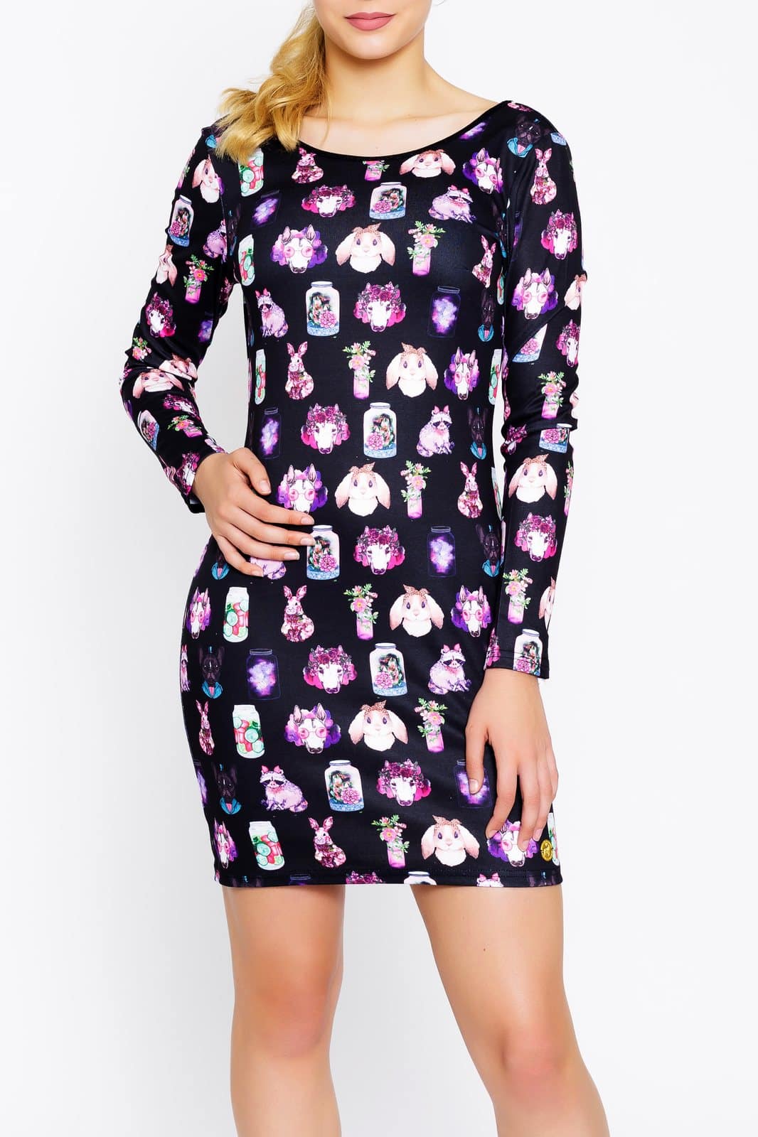 Culito from Spain černé šaty Eva Amaral se zvířátky