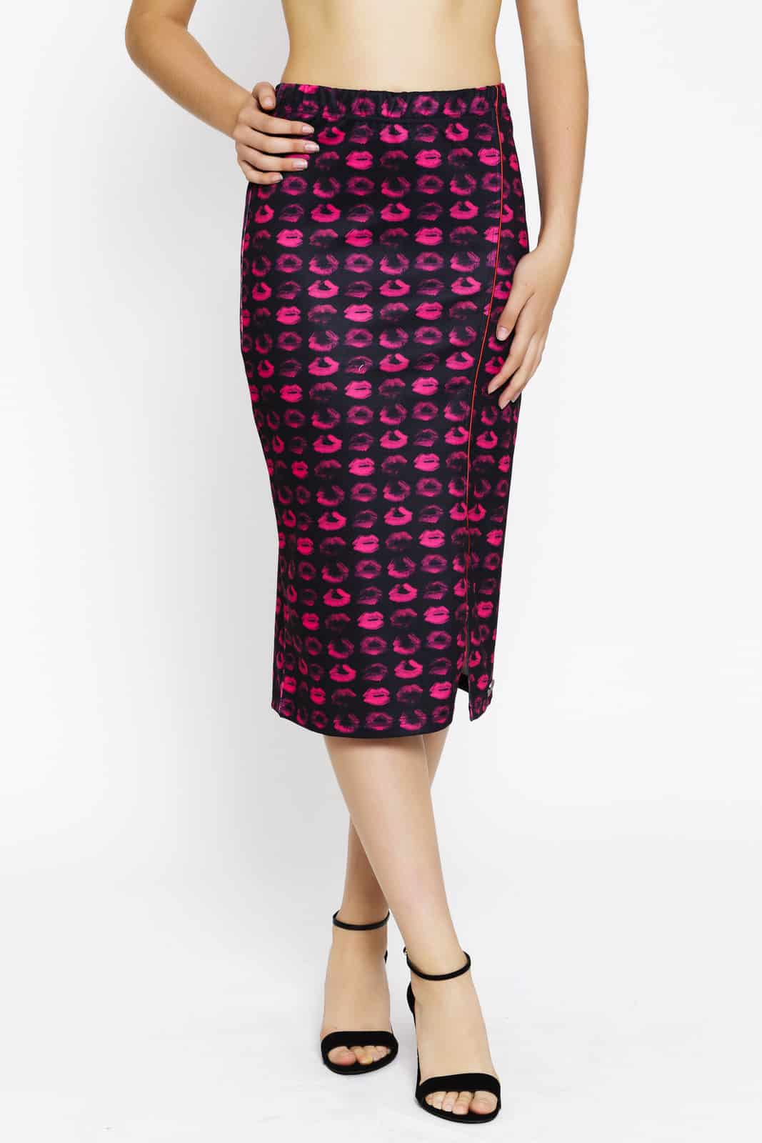 Culito from Spain černo-růžová sukně pod kolena Bebe