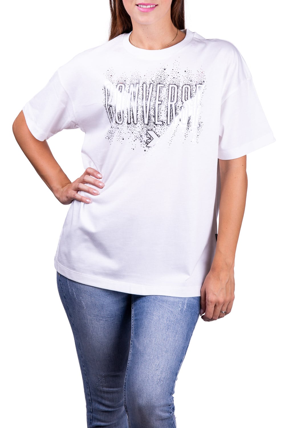 Converse bílé tričko White/Silver