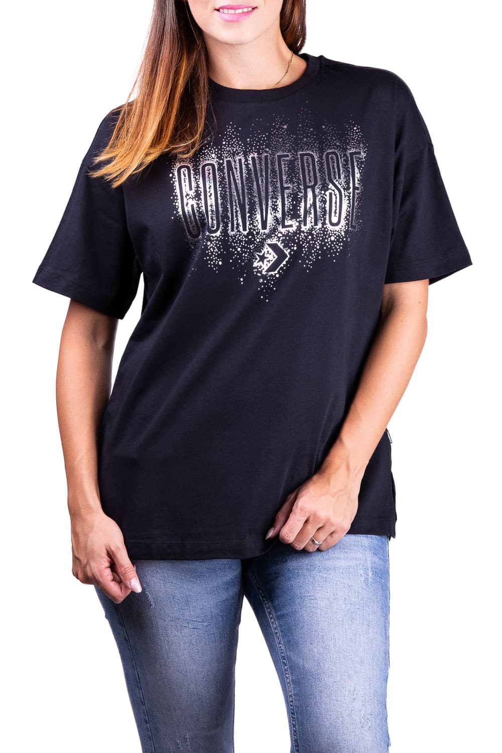 Converse černé tričko Black/Silver