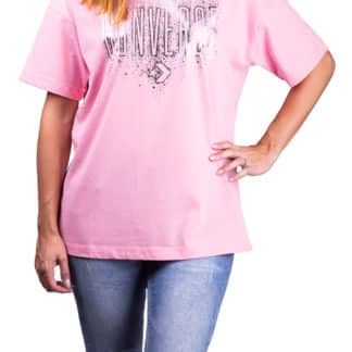 Converse růžové tričko Pink/Silver