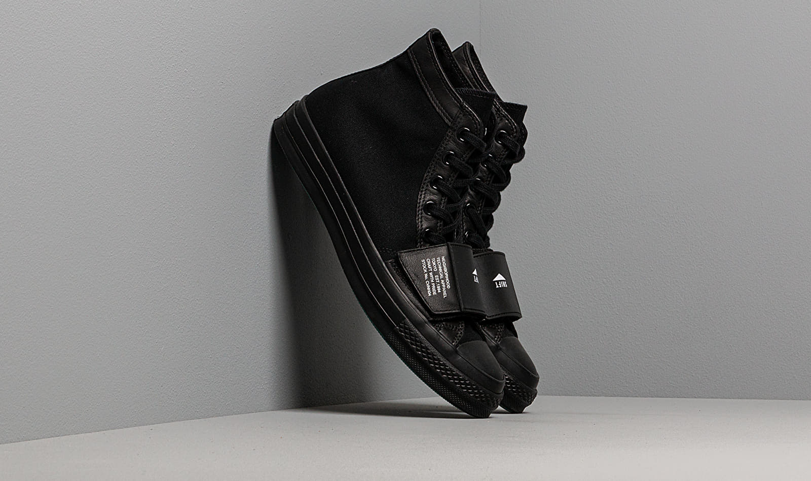 Converse x Neighborhood Chuck 70 Moto Black/ Black/ Black