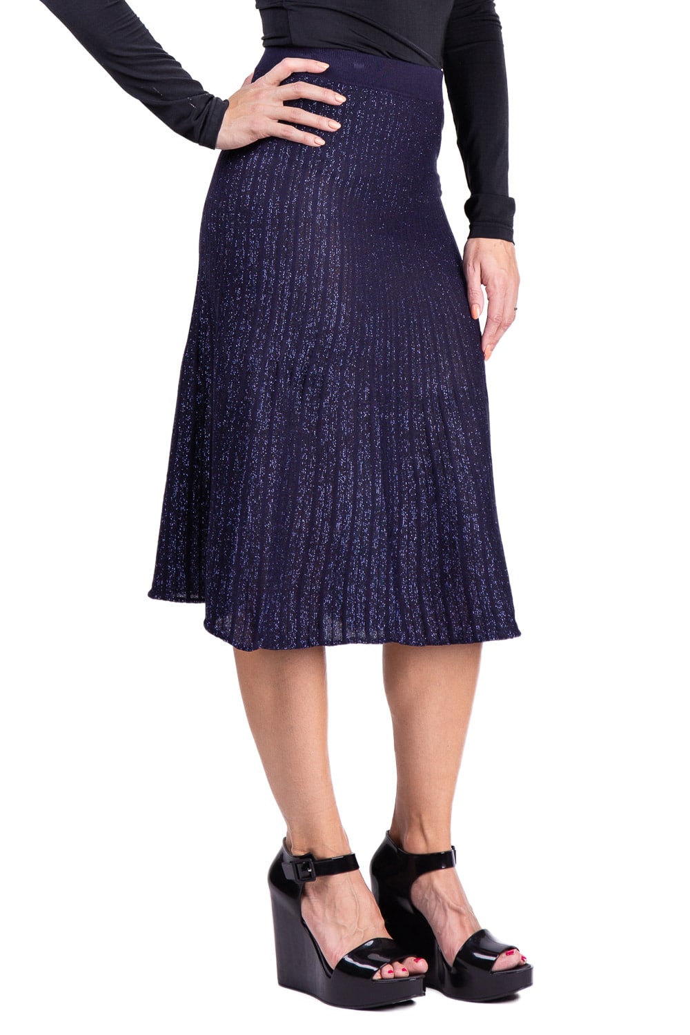 Anany modrá třpytivá sukně Marbella Azul Marino