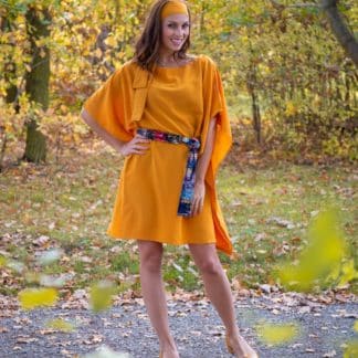 Simpo hořčicové šaty Waterfall Yellow