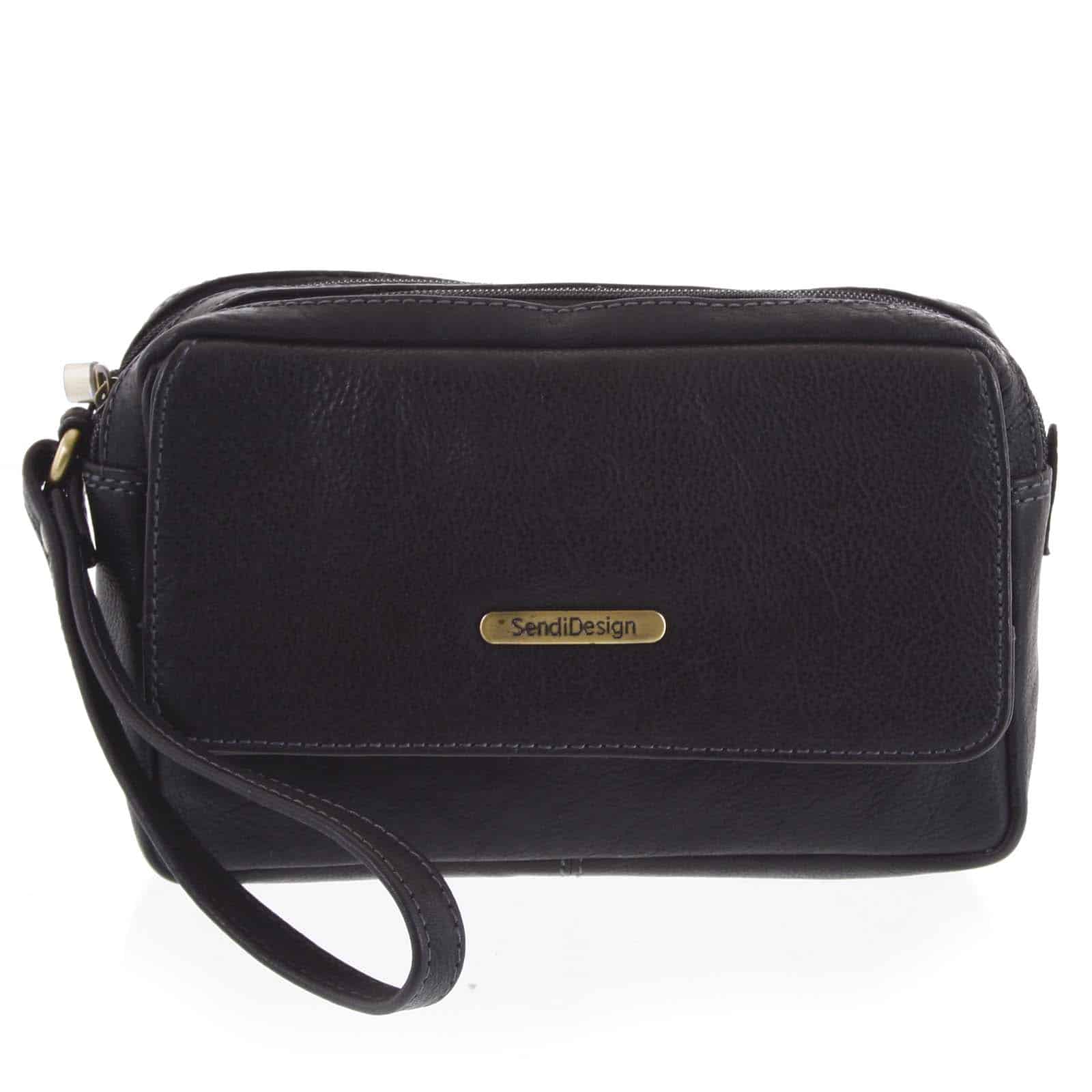Pánské černé kožené etue - Sendi Design 52008 černá