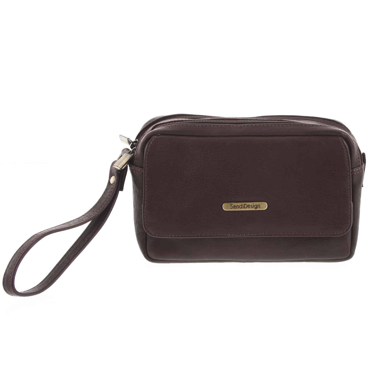 Pánské hnědé kožené etue - Sendi Design 52008 hnědá