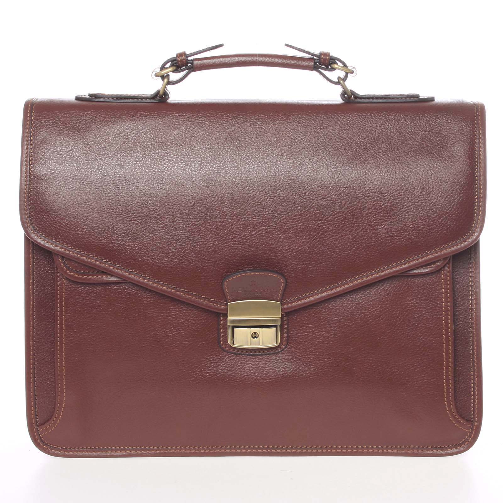 Pánská kožená aktovka hnědá - Hexagona 111006 hnědá