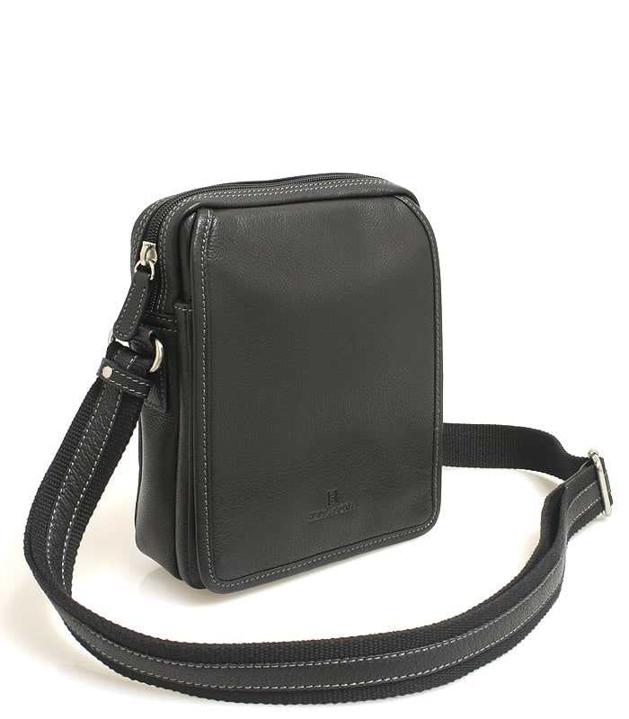 Černá luxusní kožená dokladovka Hexagona 469565 černá