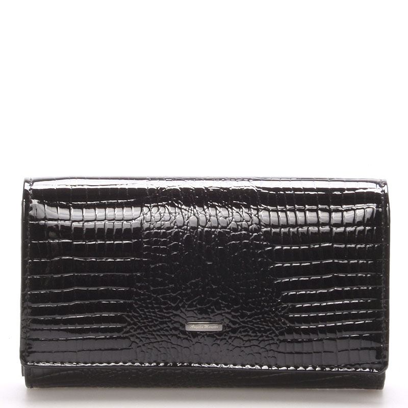 Černá kožená peněženka Angela Moretti WL22 černá