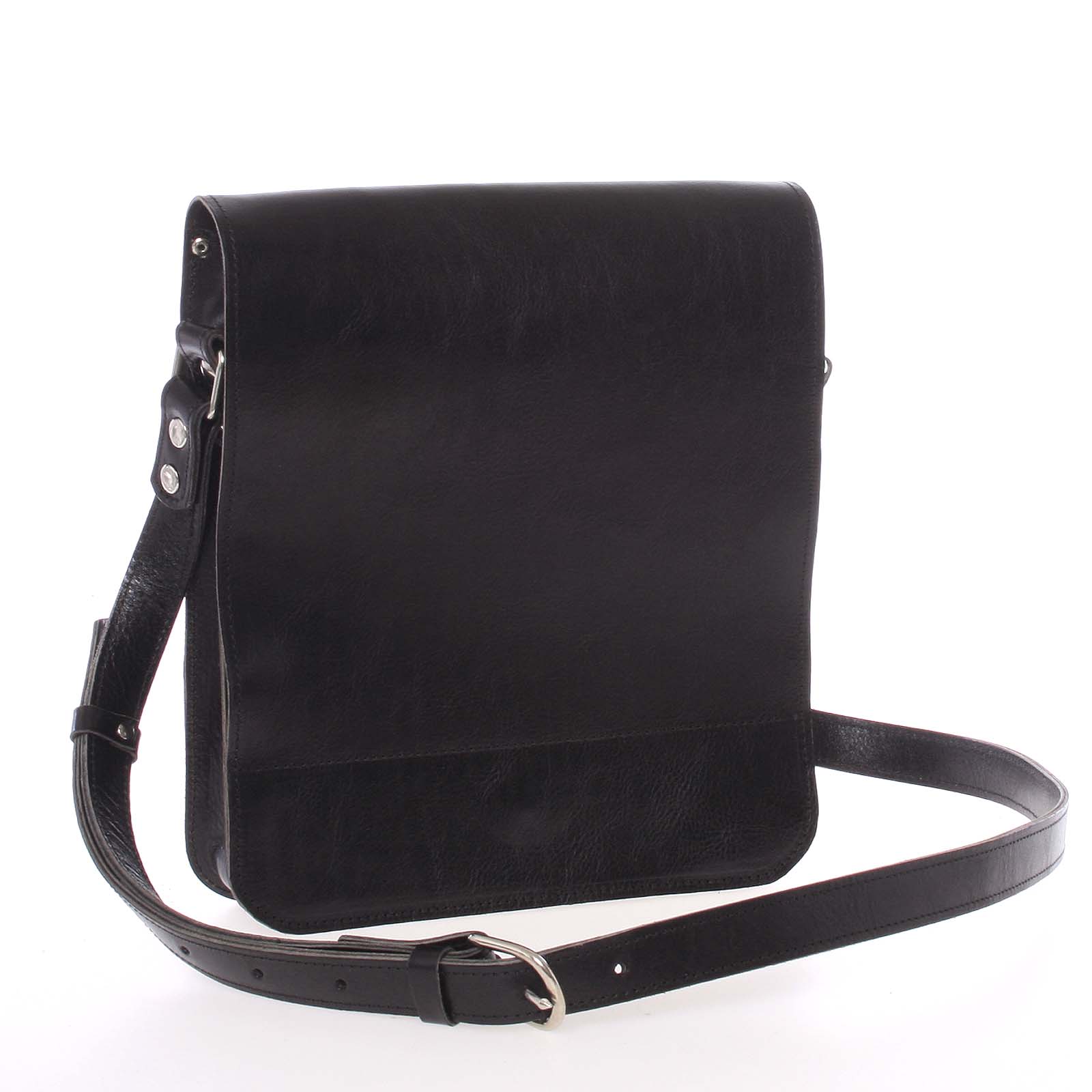 Černá luxusní kožená taška přes rameno Kabea Luxor černá