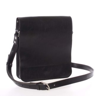 Černá luxusní kožená taška přes rameno Kabea Luxor-T černá
