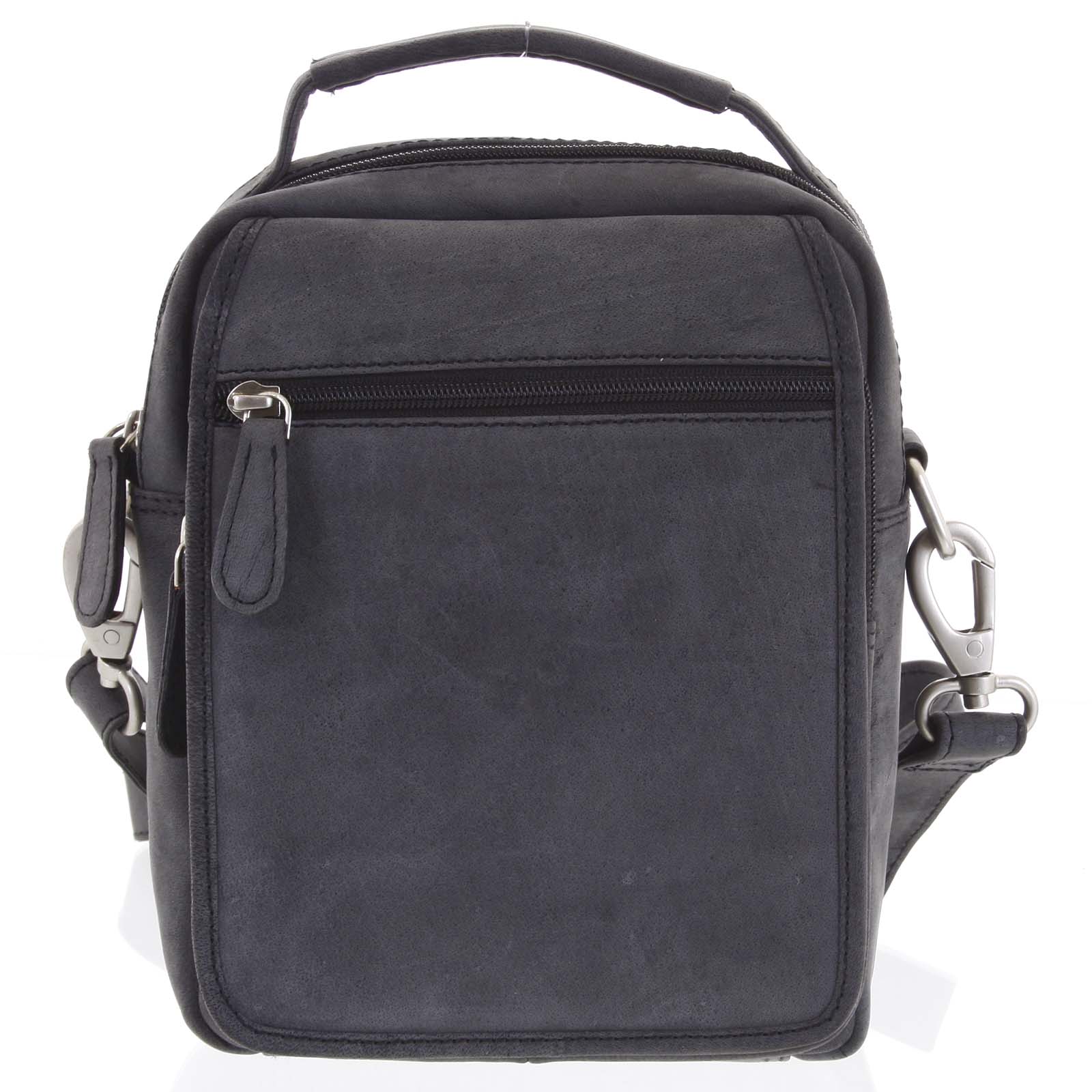 Černá kožená taška přes rameno SendiDesign Rico černá