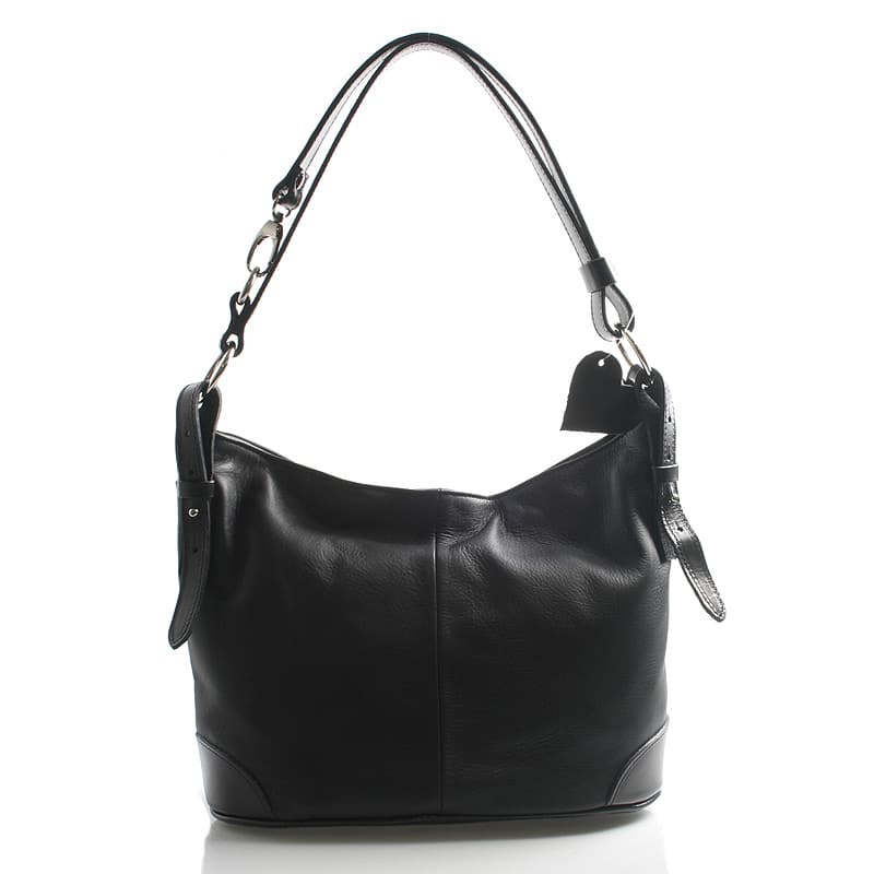 Černá kožená kabelka přes rameno crossbody ItalY Harmony černá