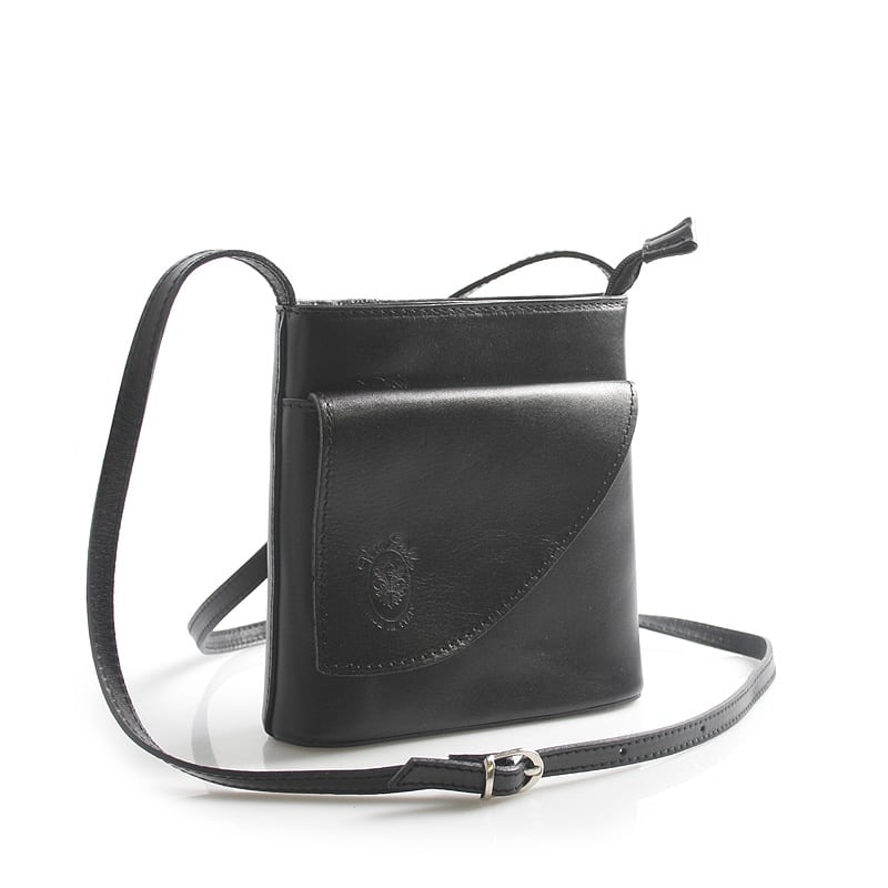 Dámská kožená crossbody kabelka černá - ItalY Cora černá