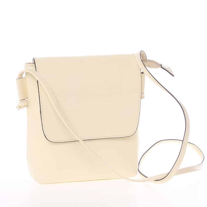 Dámská kožená crossbody kabelka béžová - ItalY Tamia béžová
