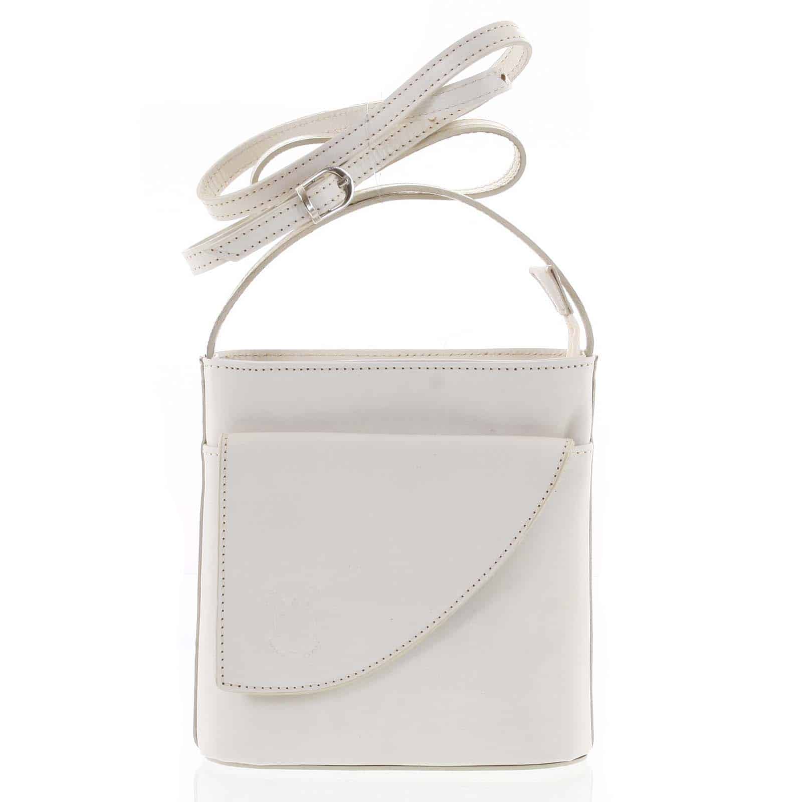 Dámská kožená crossbody kabelka béžová - ItalY Cora Light béžová