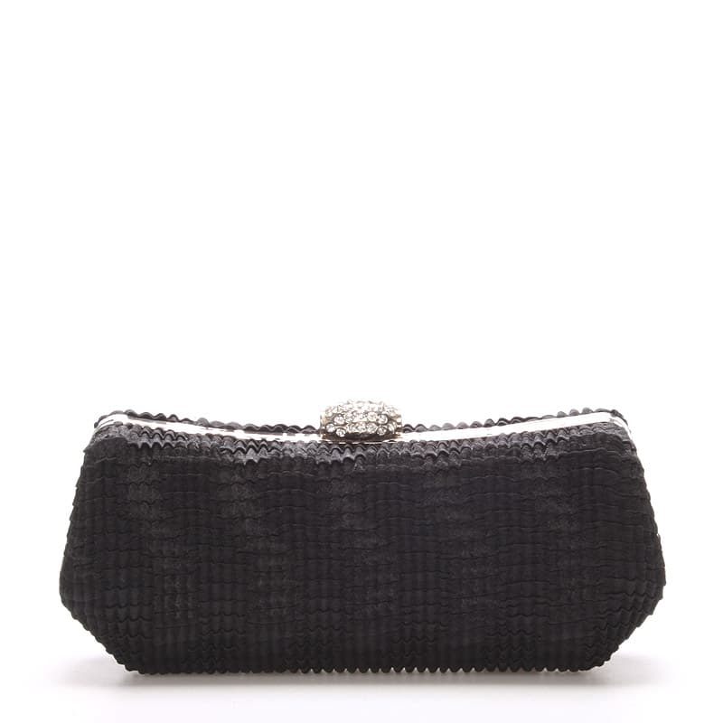 Dámské psaníčko černé krepované - Delami Aveline černá