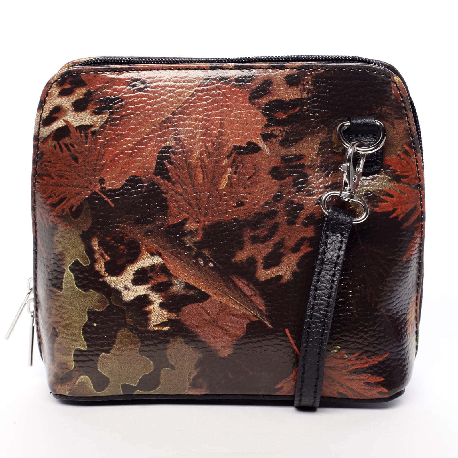 Dámská kožená crossbody kabelka podzimní černá - ItalY Hannah černá