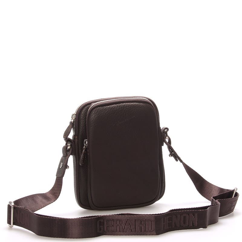 Pánská kožená taška přes rameno na doklady hnědá - Gerard Henon Tristan hnědá