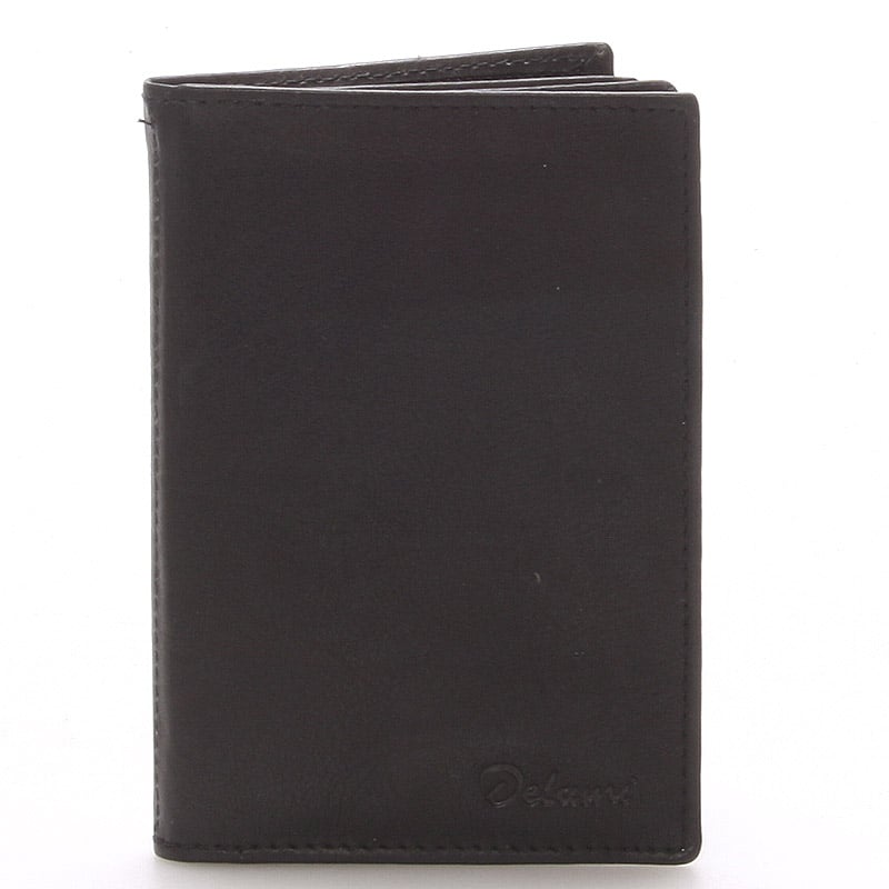 Kožená dokladovka černá - Delami 8220 černá