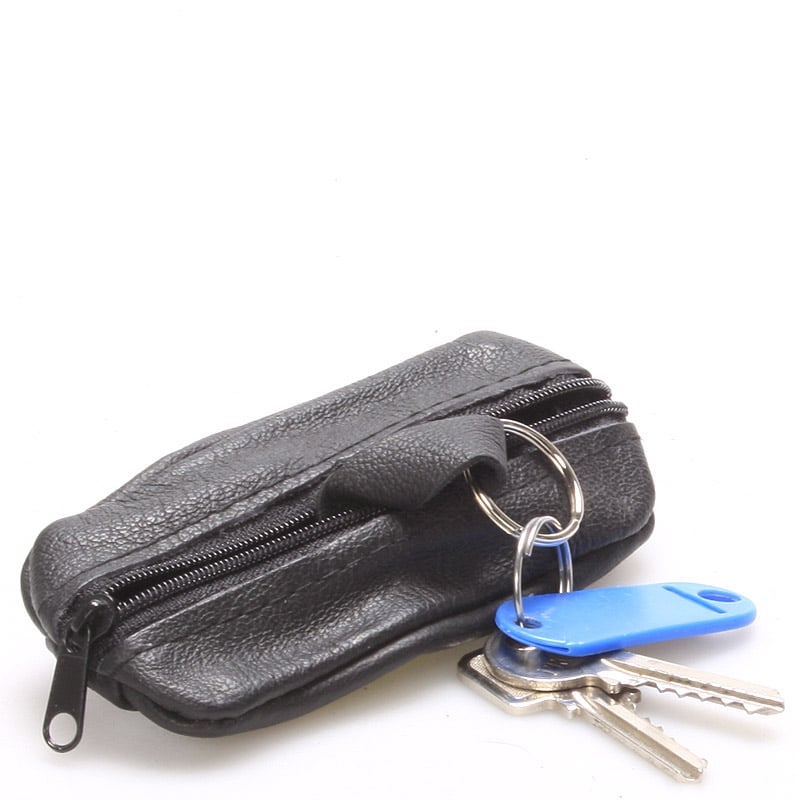 Kožená klíčenka SendiDesign černá - KL002 černá