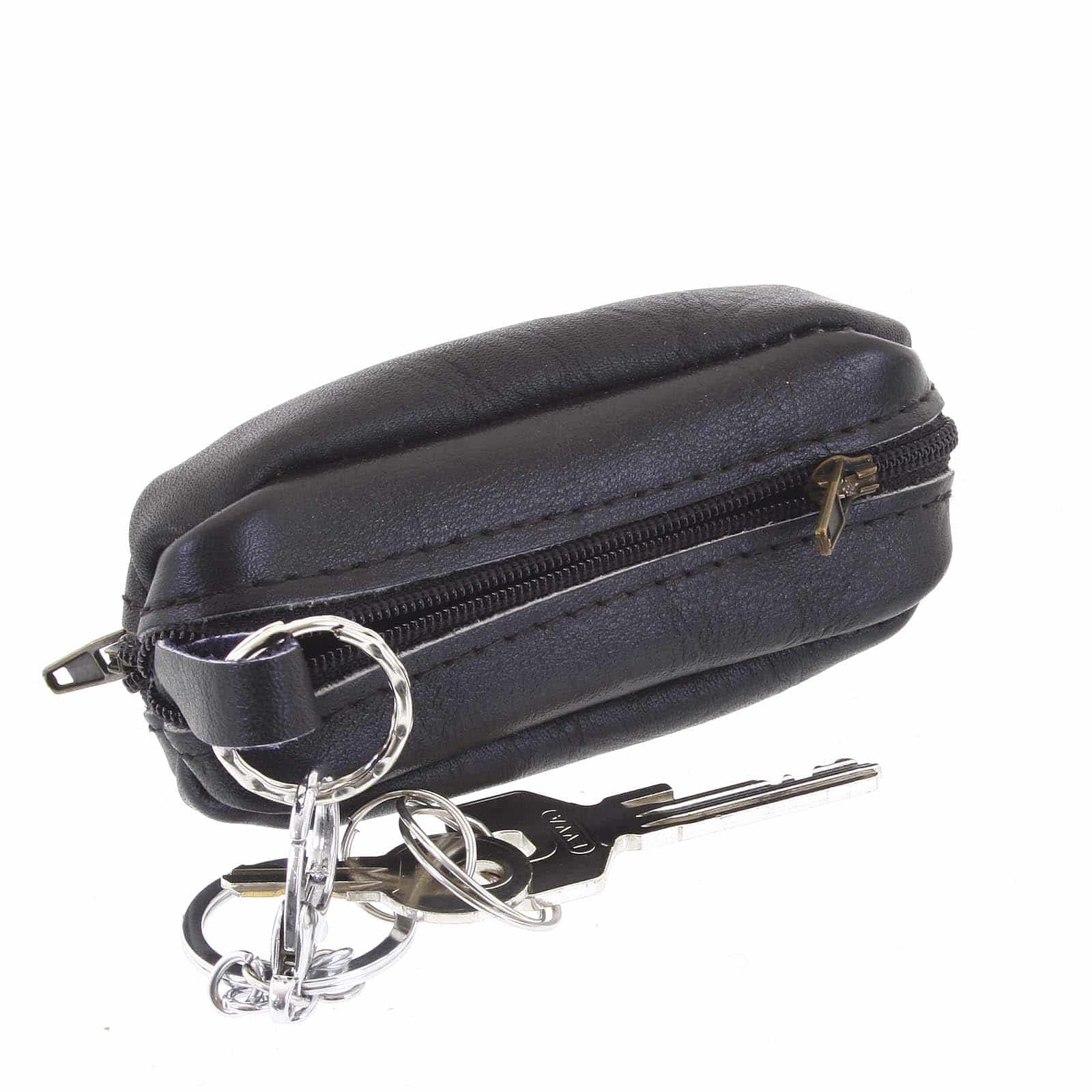 Kožená klíčenka SendiDesign černá dual - KL002 černá