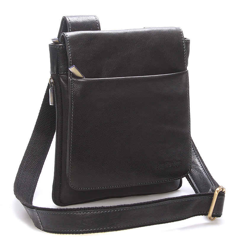 Módní pánská kožená taška přes rameno černá - SendiDesign Blayze černá