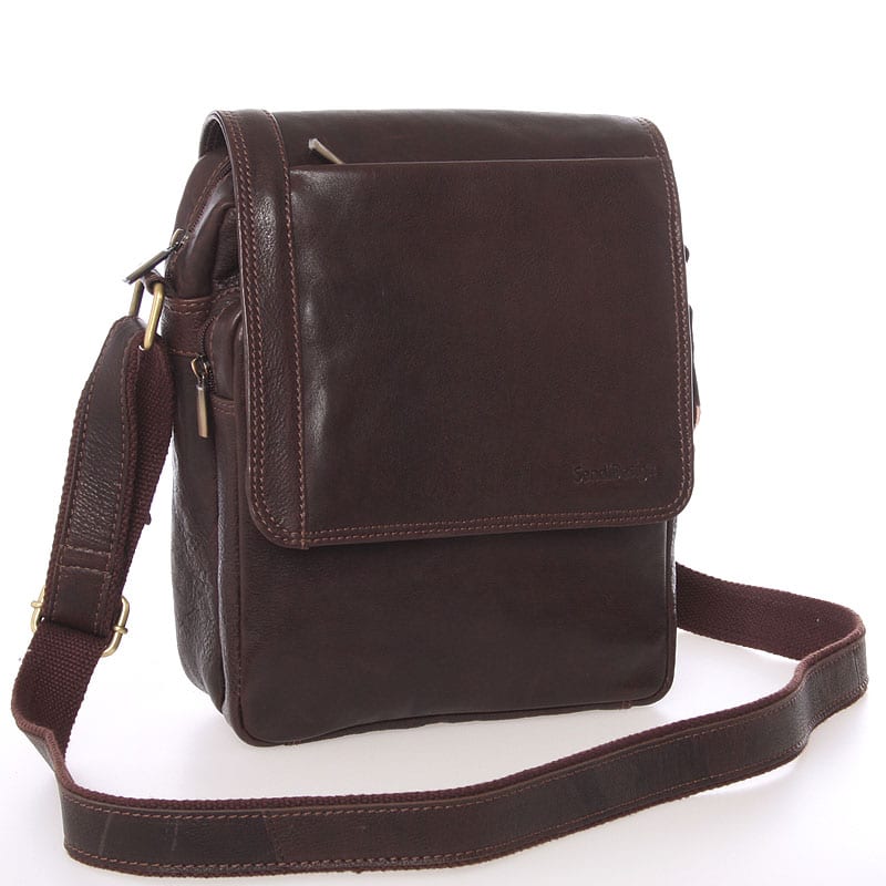 Módní pánská kožená taška přes rameno hnědá - SendiDesign Sage hnědá