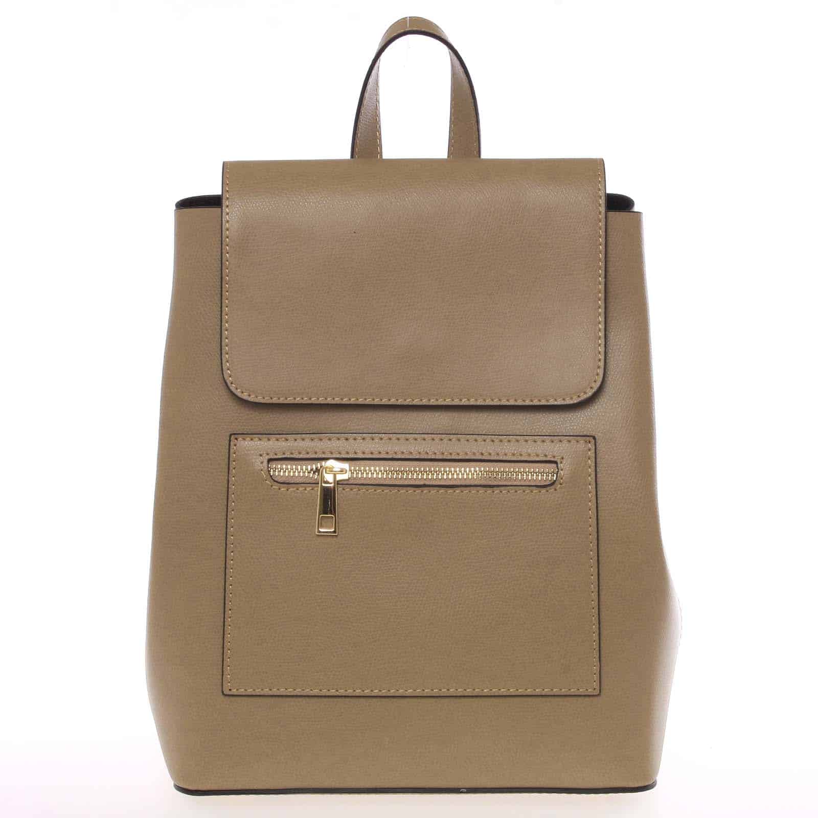 Dámský městský batoh kožený taupe - ItalY Bernadea Taupe