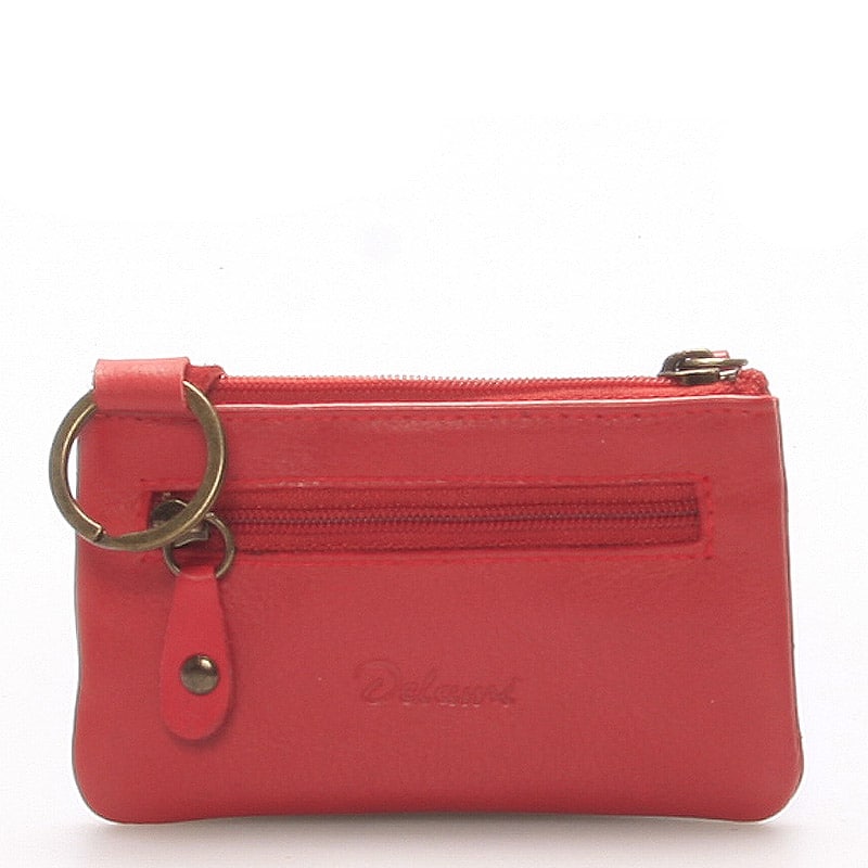 Malá kožená klíčenka červená - Delami 9946 červená