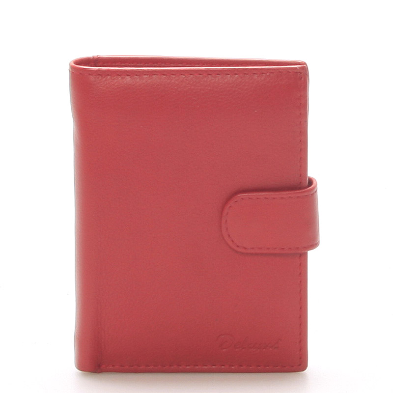 Pánská kožená červená peněženka - Delami 8703 červená
