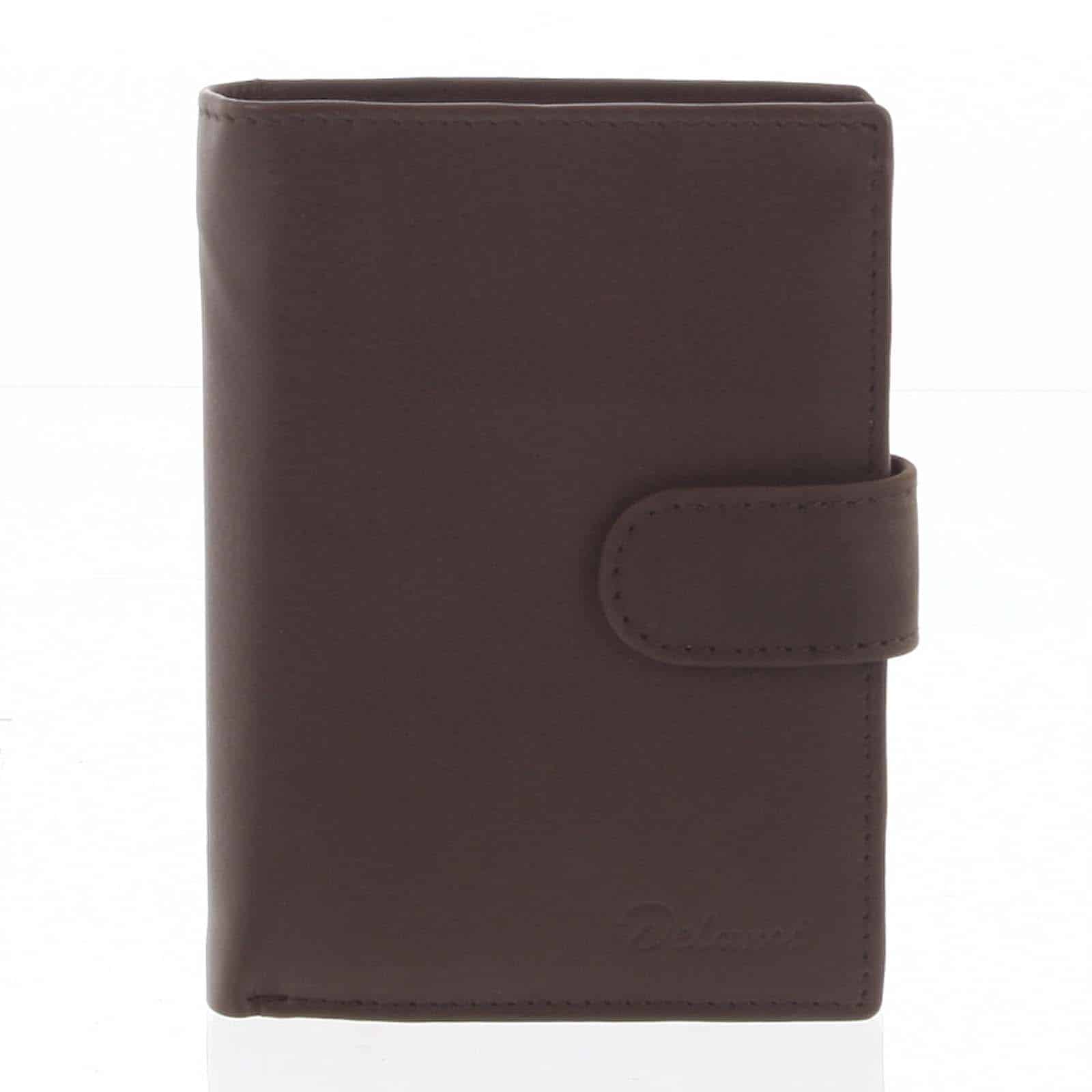 Pánská kožená hnědá peněženka - Delami 8703 hnědá